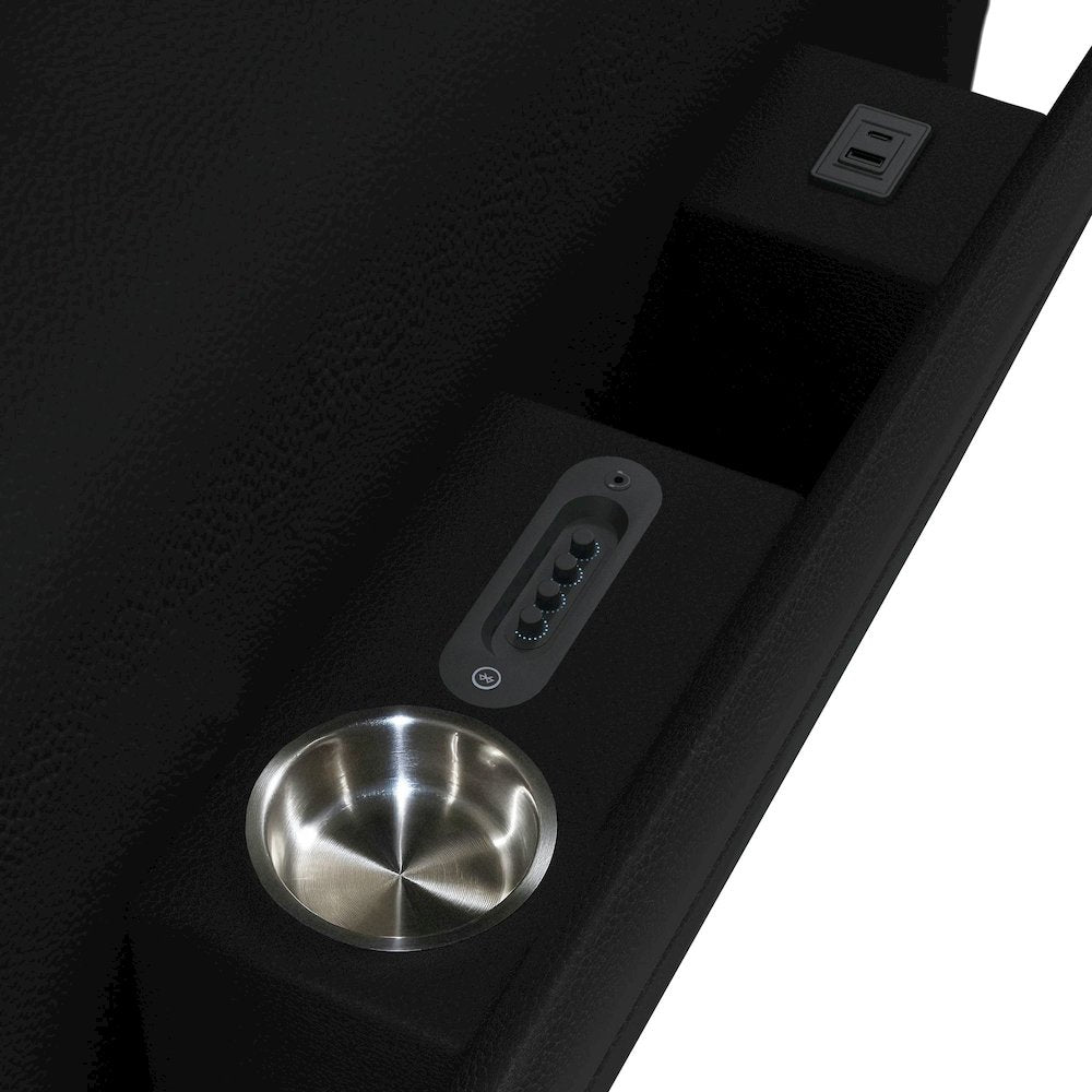 P3 Power Glider Recliner, Ipad holder, wireless charger, USB in Aline Black