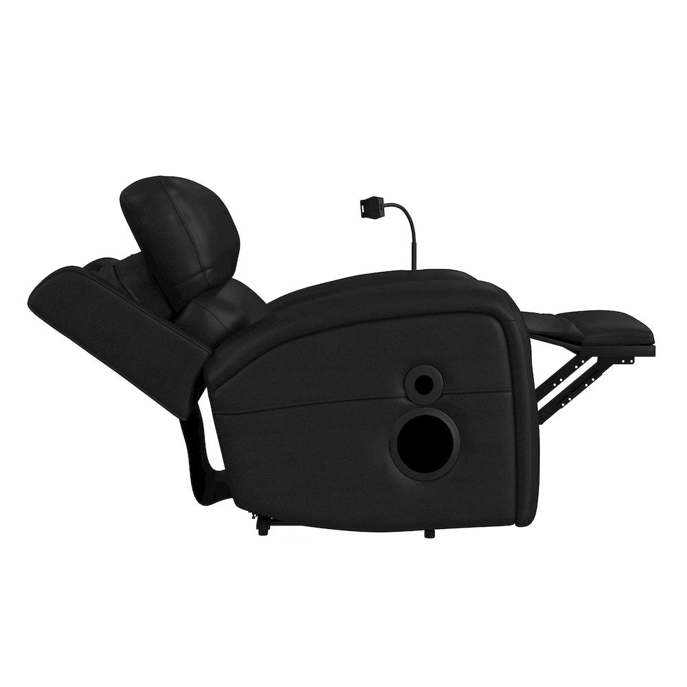 P3 Power Glider Recliner, Ipad holder, wireless charger, USB in Aline Black