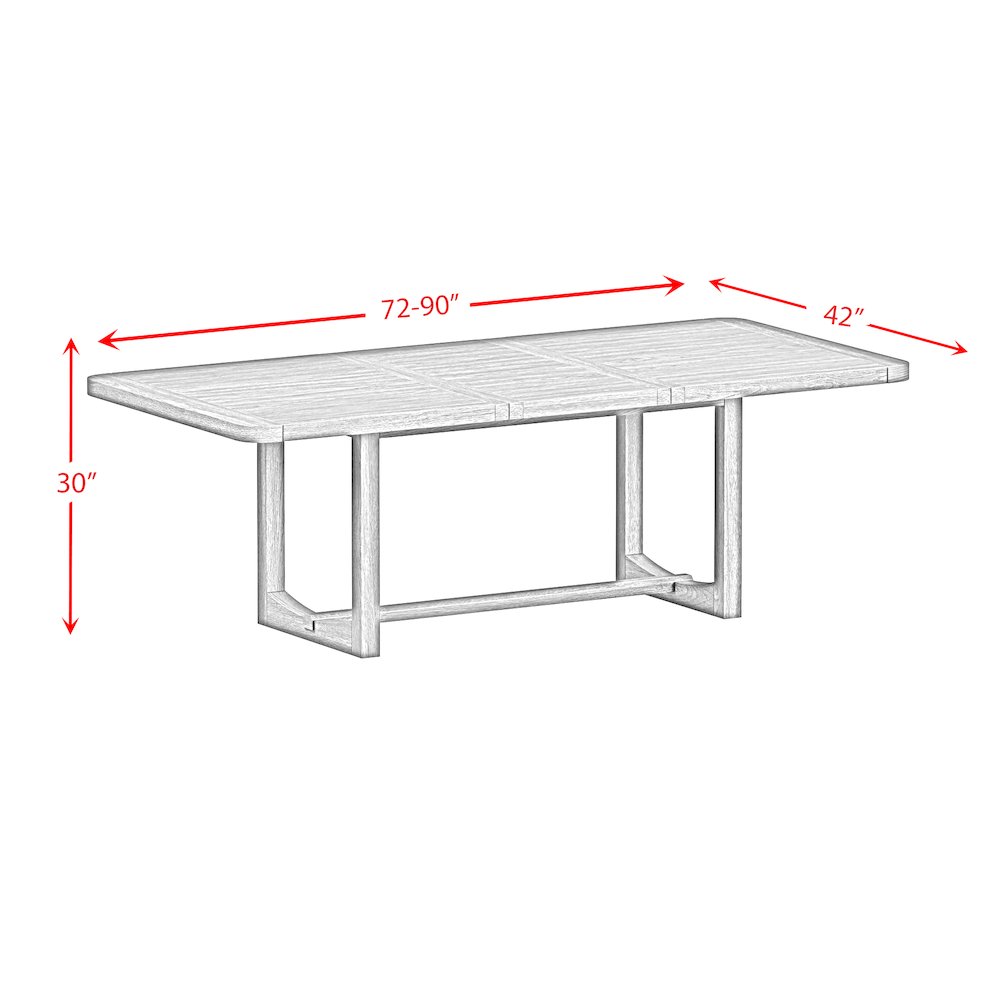 Thorin Dining Table with 18" Leaf in Brown