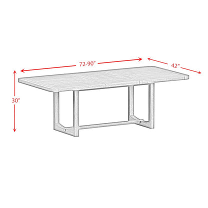 Thorin Dining Table with 18" Leaf in Brown