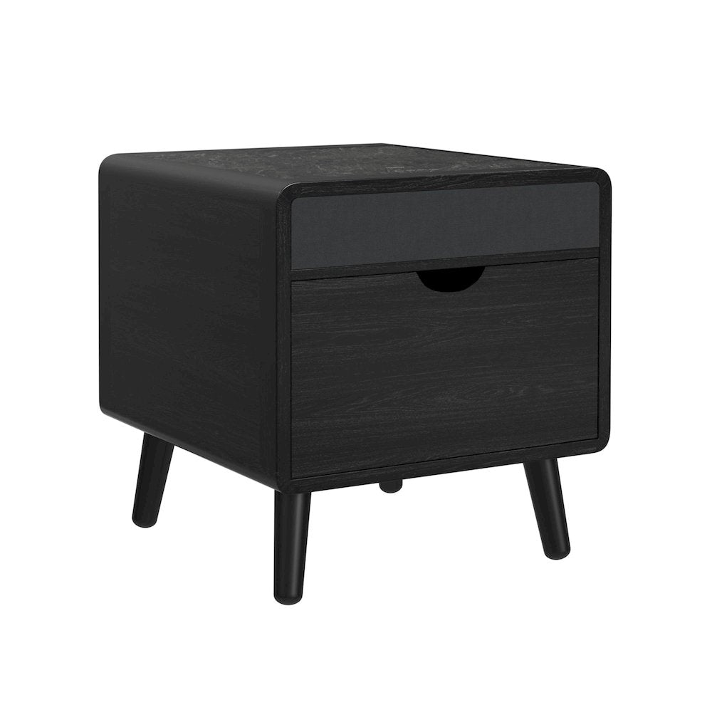 Halo Square Smart End table in Black