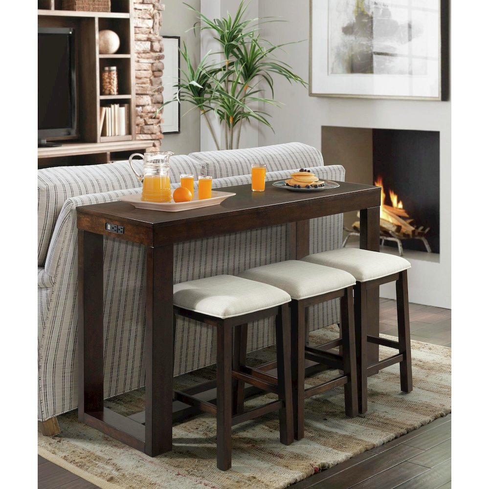 Drew Occasional Bar Table Single Pack (Table + Three Stools)