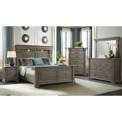 Paterson  King Bed in Grey