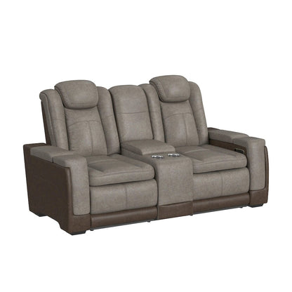 Niven 3PC Living Room Set in Rocky Grey/Brown-Sofa, Loveseat & Recliner