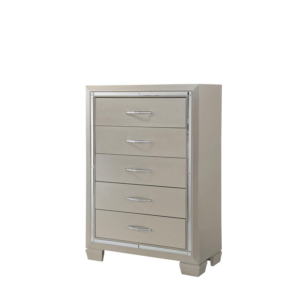 Glamour Queen Platform Storage  5PC Bedroom Set