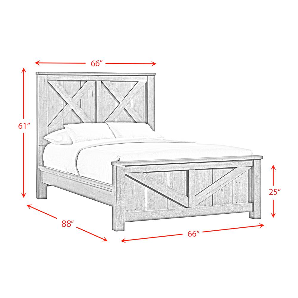 Memphis Queen Panel Bed in Grey