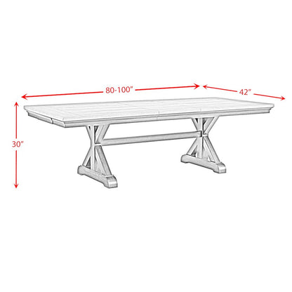 Johnshaven Dining Table with 20" Leaf in Espresso and Brown