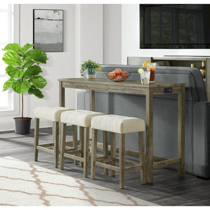 Turner Multipurpose Bar Table Set in Natural