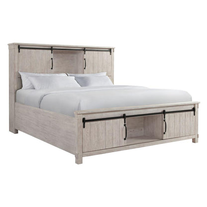 White Queen Bed Frame with Ample Storage - Elegant Design
