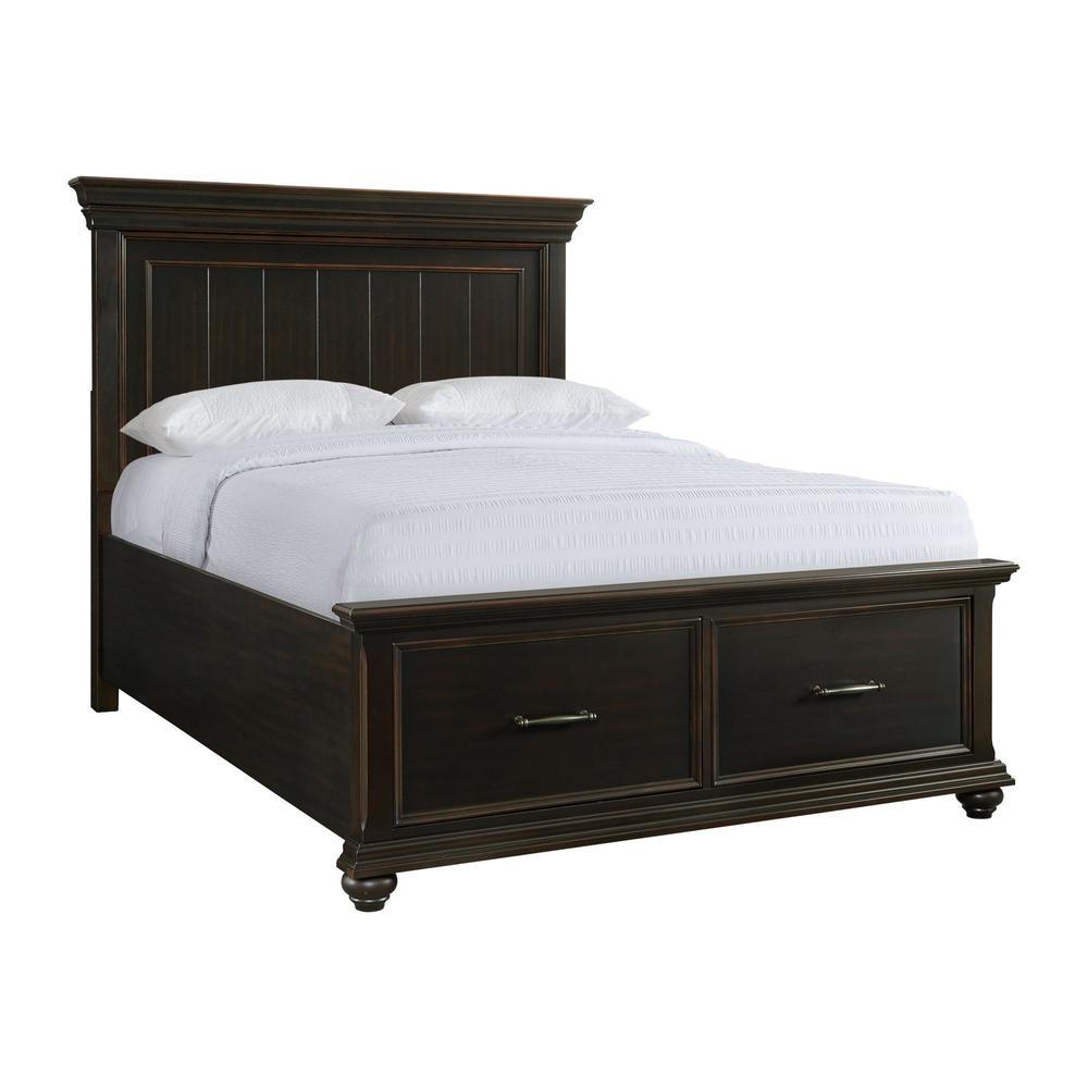 Brooks Queen Platform Storage 6PC Bedroom Set in Black