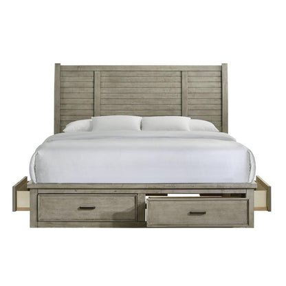 Damen King Storage Bed in Drift Grey