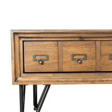 Brown Acacia Wood Coffee Table with Storage