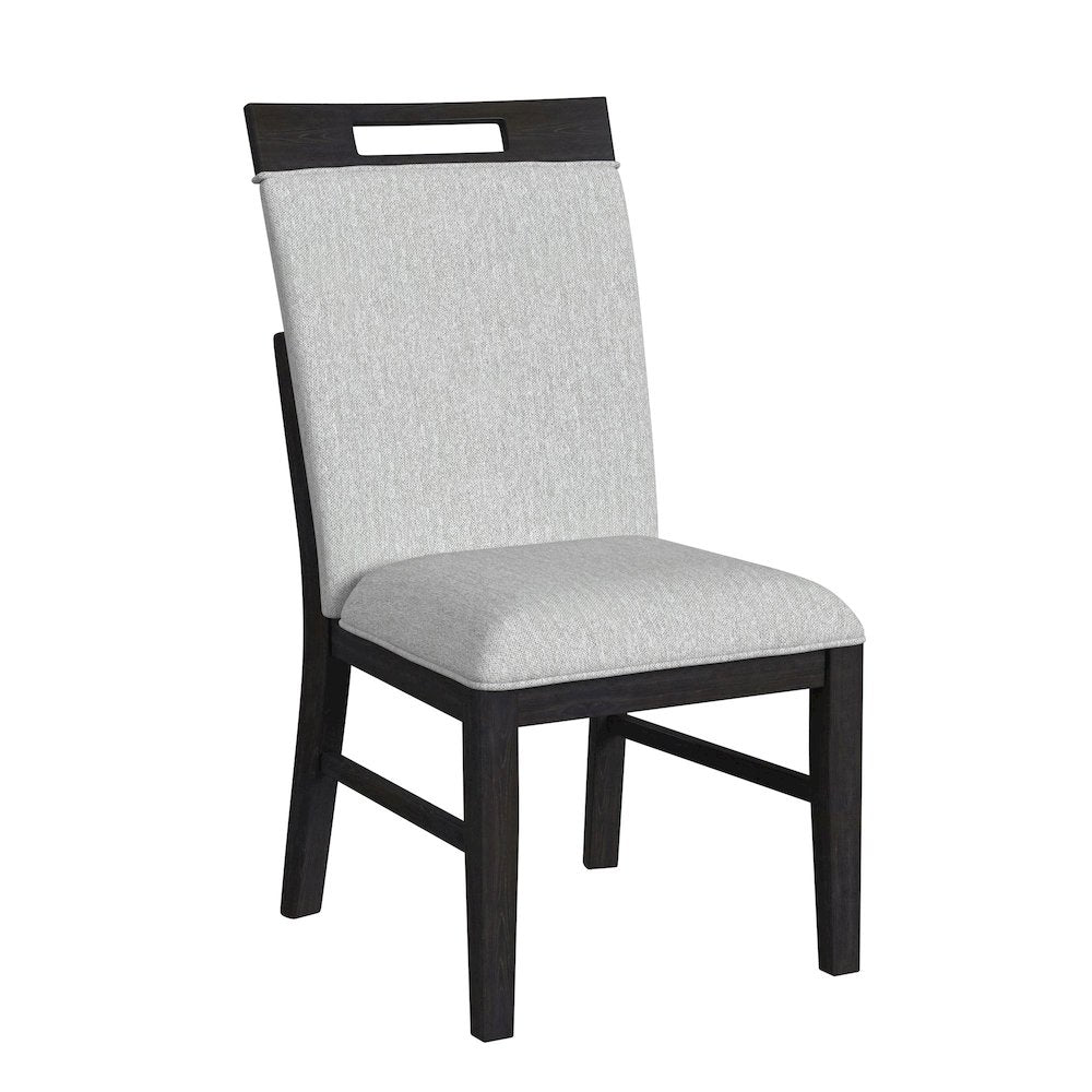 Pinnacle 7PC Standard Height Dining Set in Charcoal-Table and Six Chairs