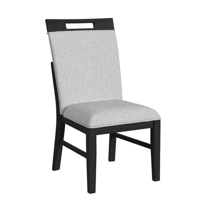 Pinnacle 7PC Standard Height Dining Set in Charcoal-Table and Six Chairs