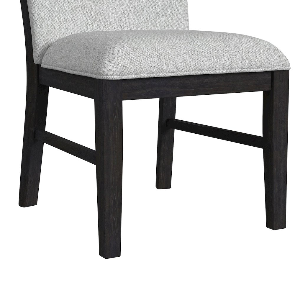 Pinnacle 7PC Standard Height Dining Set in Charcoal-Table and Six Chairs