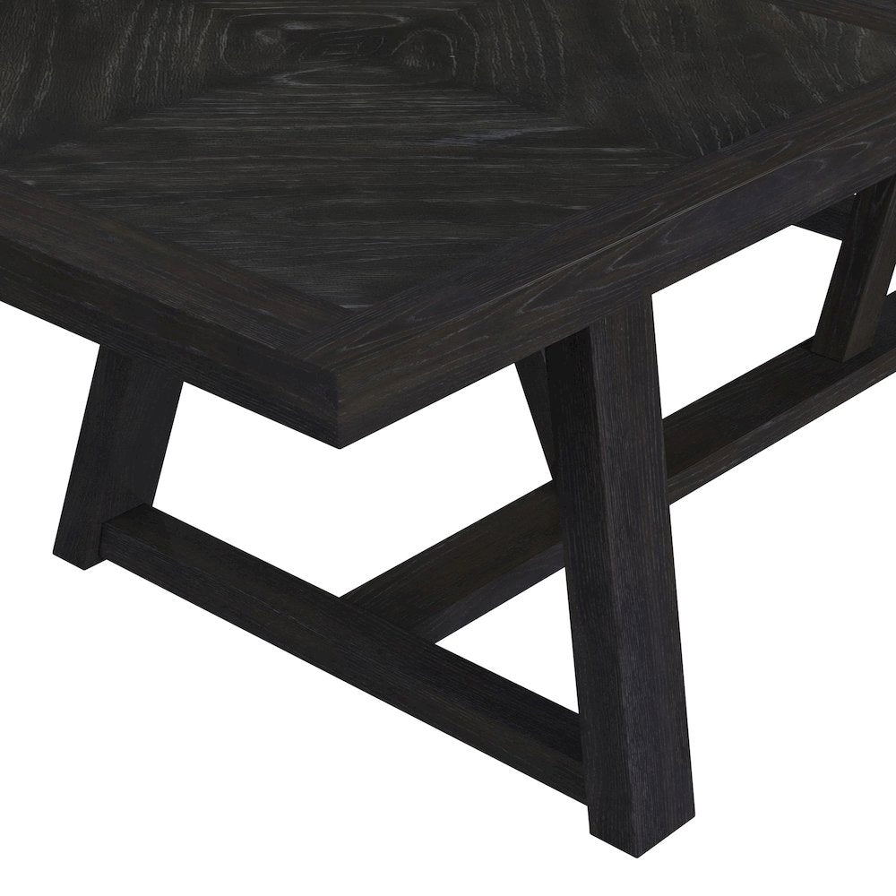 Pinnacle 7PC Standard Height Dining Set in Charcoal-Table and Six Chairs
