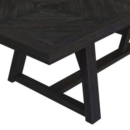 Pinnacle 7PC Standard Height Dining Set in Charcoal-Table and Six Chairs