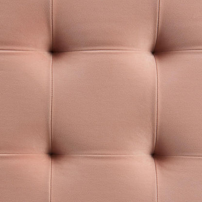 Pink Tufted Ottoman with Storage Bench for Bedrooms and Entryways