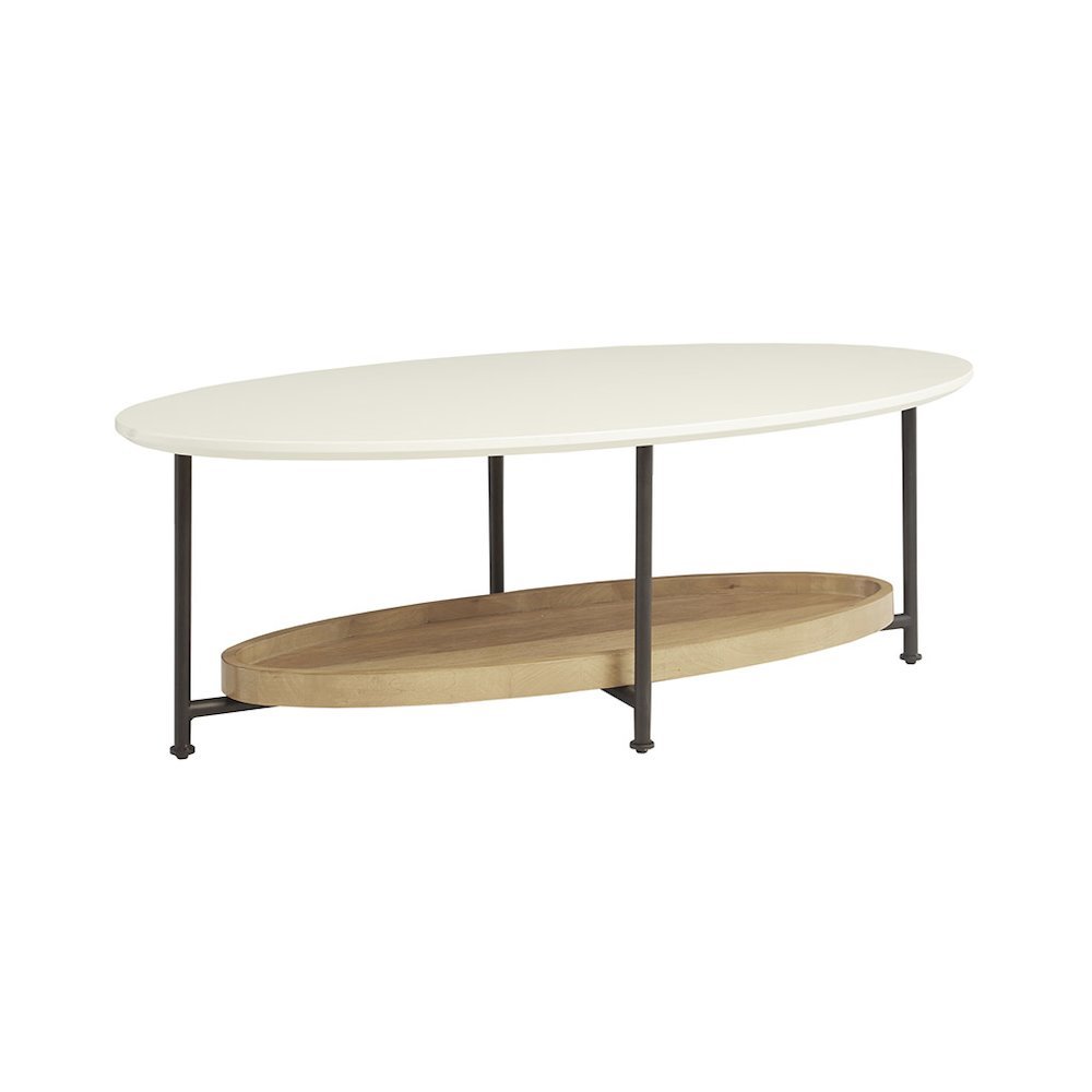 White Round Coffee Table – Mid Century Modern Design for Living Room