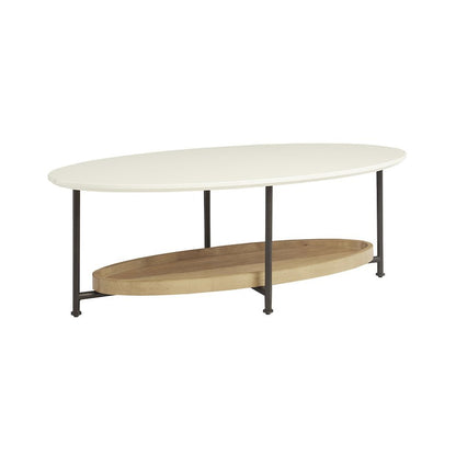 White Round Coffee Table – Mid Century Modern Design for Living Room