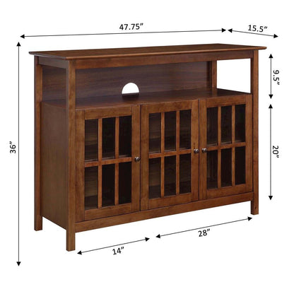 Stylish TV Stand with Storage Cabinets and Shelf for TVs up to 55 Inches