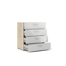 White Wooden Dresser - 4 Drawer Bedroom Furniture for Storage and Organization