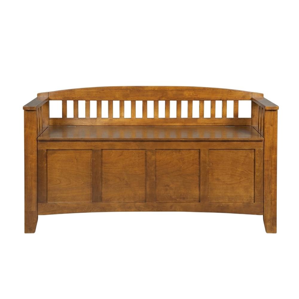 Wood Entryway Gun Concealment Bench with Storage and Durable Finish