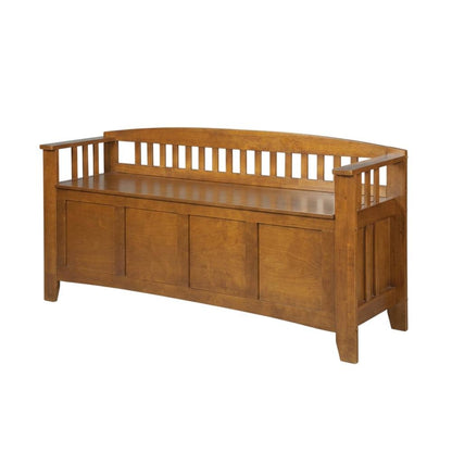 Wood Entryway Gun Concealment Bench with Storage and Durable Finish