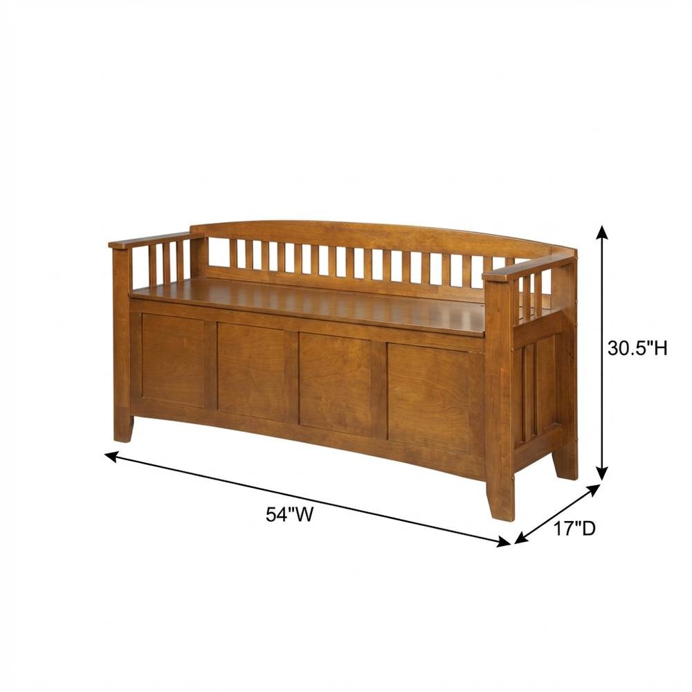 Wood Entryway Gun Concealment Bench with Storage and Durable Finish