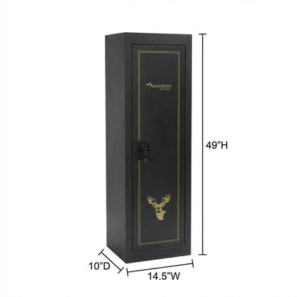 Metal security cabinet in black with durable build and enhanced safety features