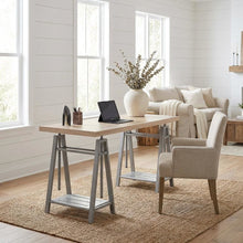 Adjustable Height Office Desk With Sturdy Metal Frame For Workspace