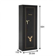 Black Gun Metal Storage Cabinet With Steel And Wood Construction