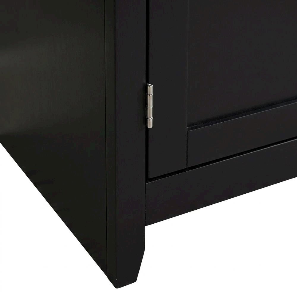 MDF Kitchen Buffet Hutch Cabinet with Framed Glass Doors and Drawer with Storage