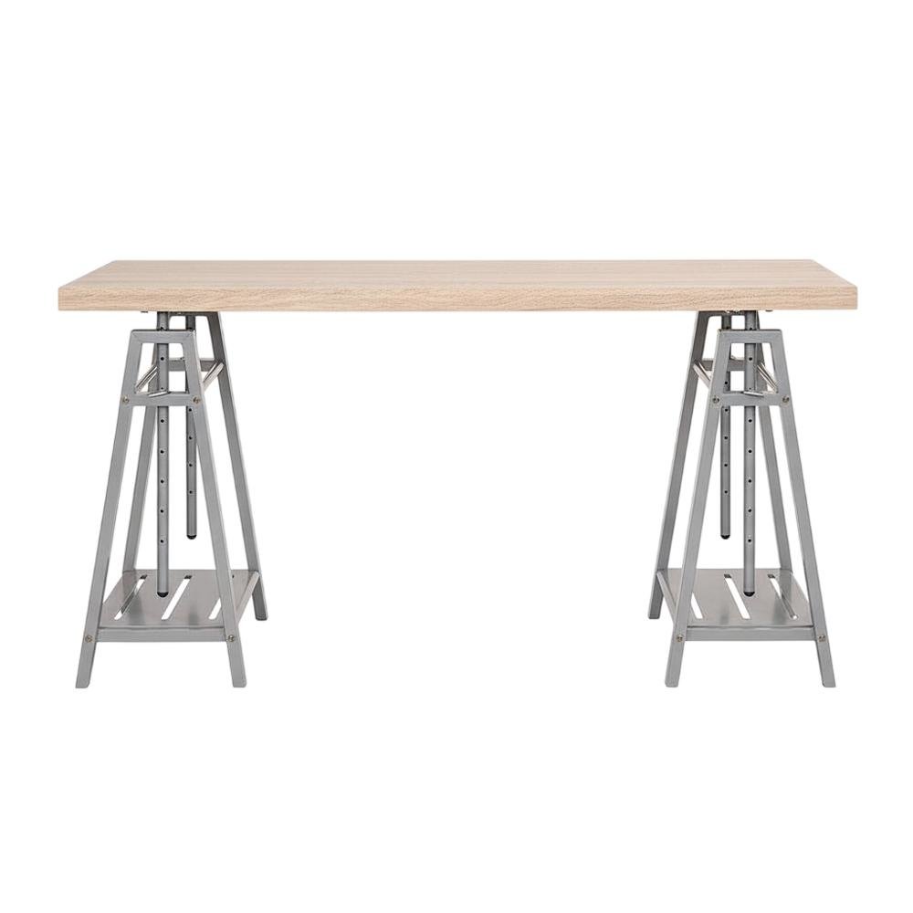 Adjustable Height Office Desk With Sturdy Metal Frame For Workspace