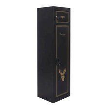 Black Metal Security Cabinet With Pistol And Ammo Compartments, Durable Storage