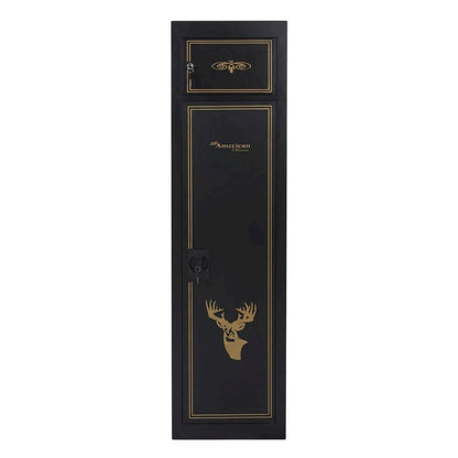 Black Metal Security Cabinet With Pistol And Ammo Compartments, Durable Storage