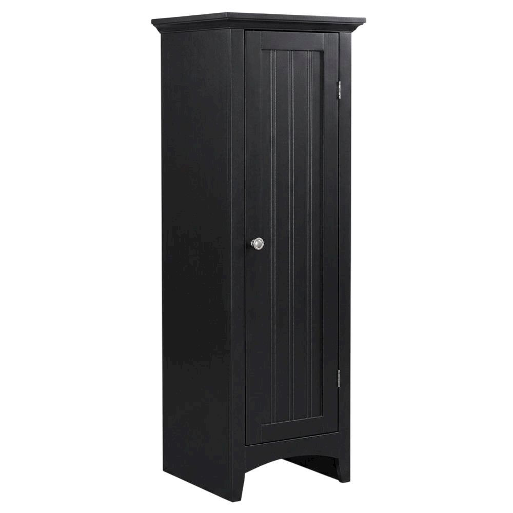 MDF Kitchen Pantry Storage Cabinet with Single Door and Adjustable Shelves