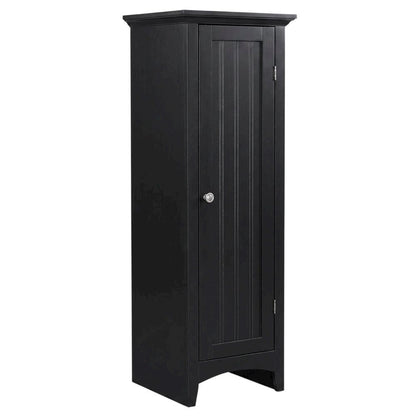 MDF Kitchen Pantry Storage Cabinet with Single Door and Adjustable Shelves