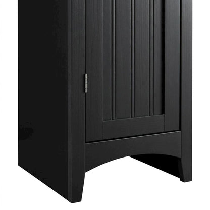 MDF Kitchen Pantry Storage Cabinet with Single Door and Adjustable Shelves