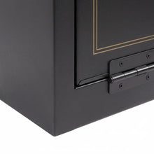 Metal security cabinet in black with durable build and enhanced safety features