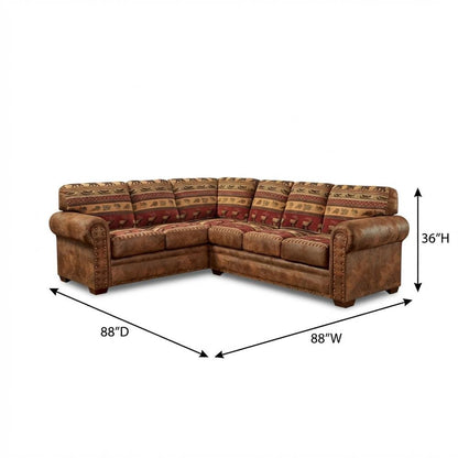 Microfiber Two-Piece Sectional Sofa with Comfortable Cushioned Seating