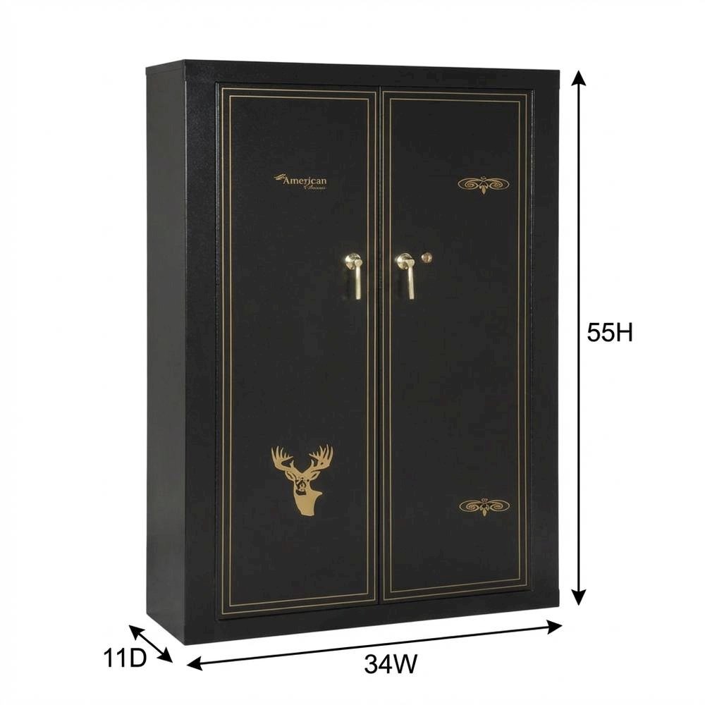 Steel Storage Cabinet In Black With Durable Construction And Spacious Interior