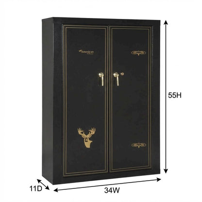 Steel Storage Cabinet In Black With Durable Construction And Spacious Interior