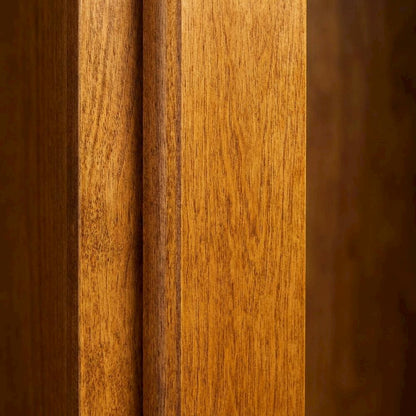 Medium Brown 10 Gun Cabinet with Wooden Construction and Secure Storage