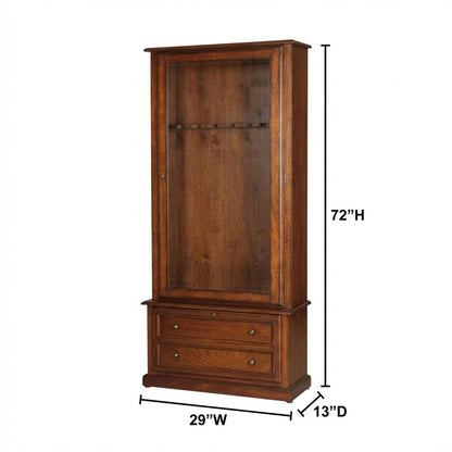 Wooden 8-Gun Cabinet in Classic Finish with Secure Storage