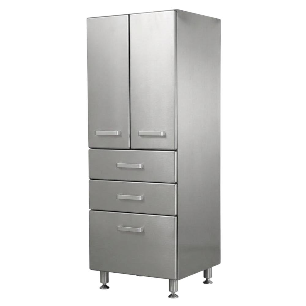 Black Metal Garage Storage Cabinet With 2 Doors And 3 Drawers For Organization