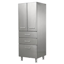 Black Metal Garage Storage Cabinet With 2 Doors And 3 Drawers For Organization