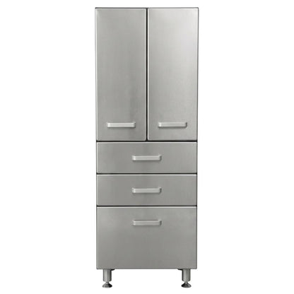Black Metal Garage Storage Cabinet With 2 Doors And 3 Drawers For Organization