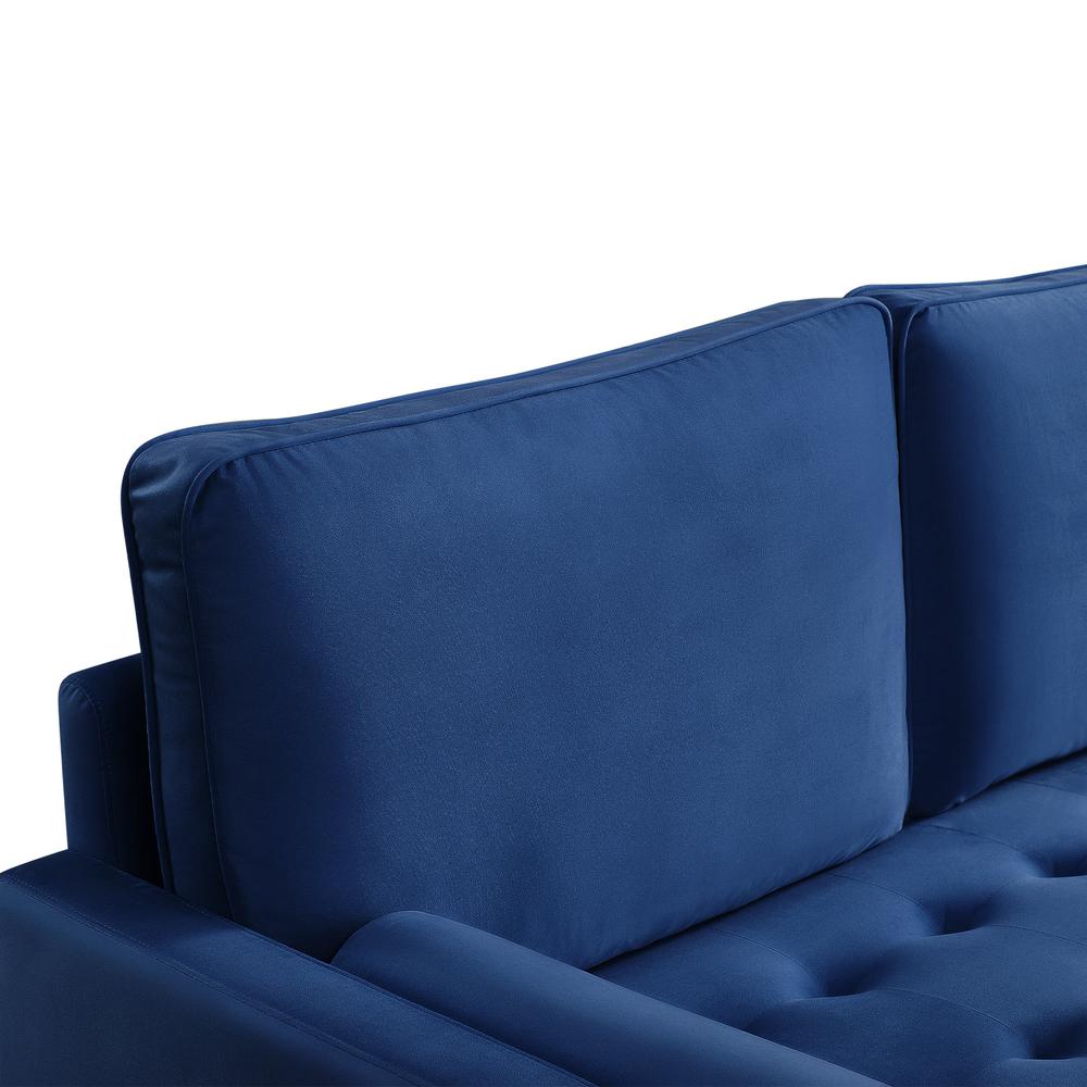 57 Inch Wide Upholstered Two Cushion Loveseat with Bolster Pillows