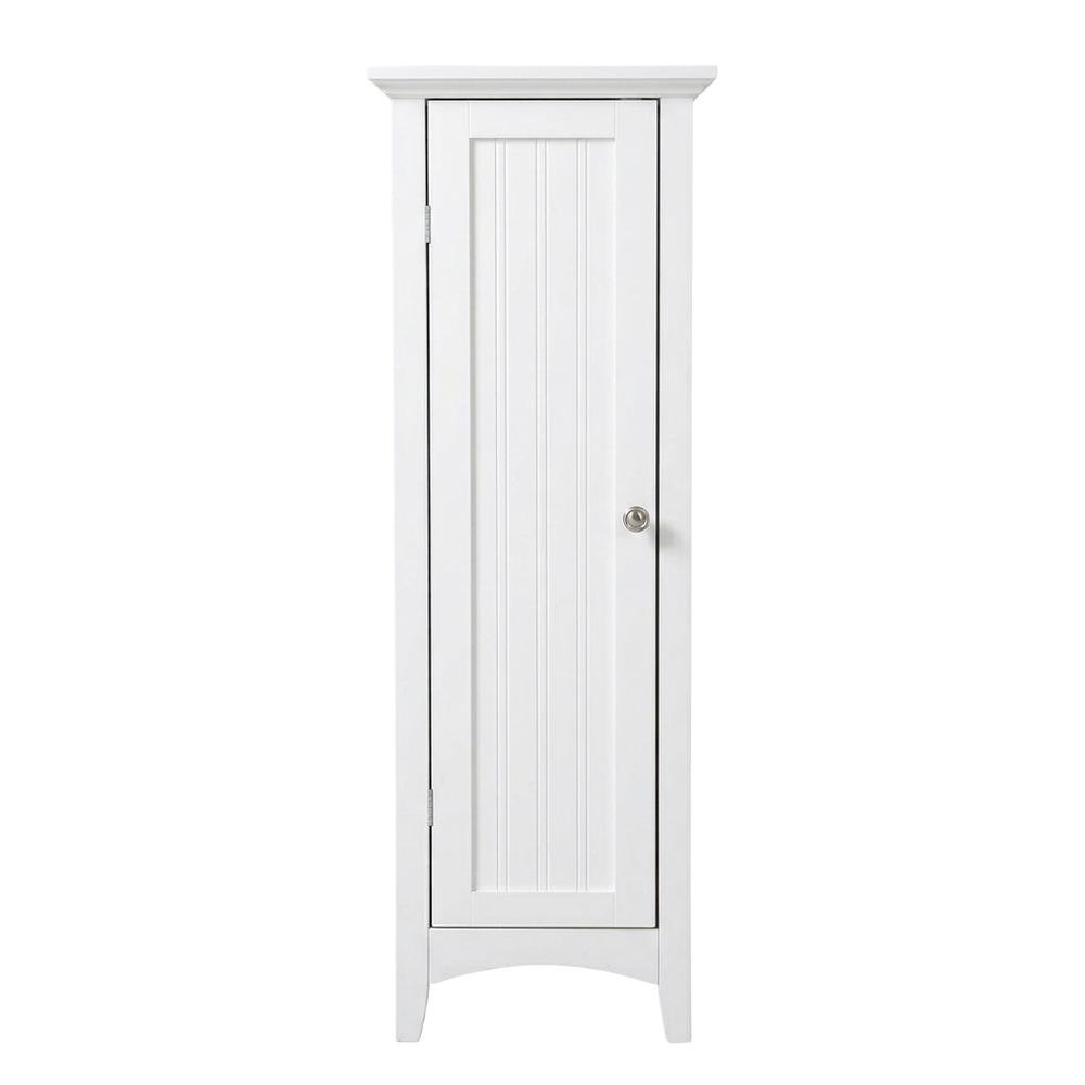 Metal and wood kitchen storage pantry with one door, space-saving design